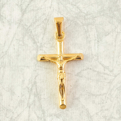 Dije Cruz Cristo ORO LAMINADO